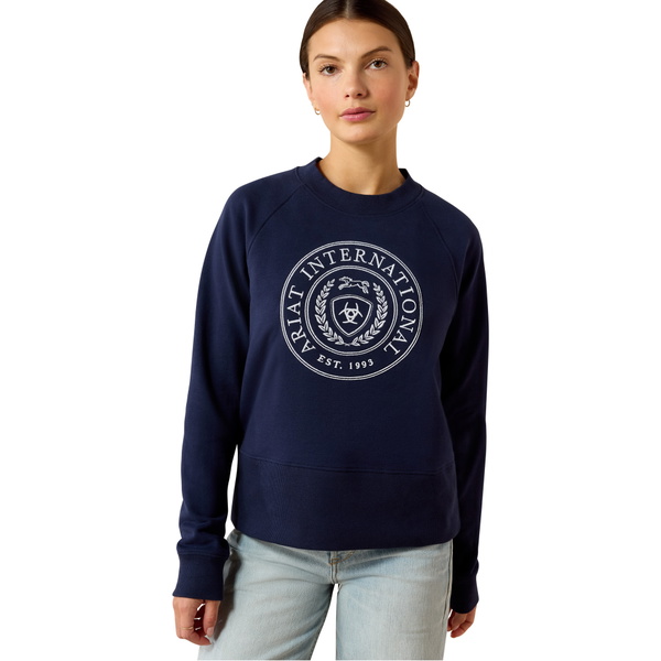 2026 Ariat Womens Martine Sweatshirt 10071765 - Navyt